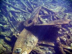 One of the propellers on Bermuda's largest shipwreck, the... by Jonathan Whitefield 
